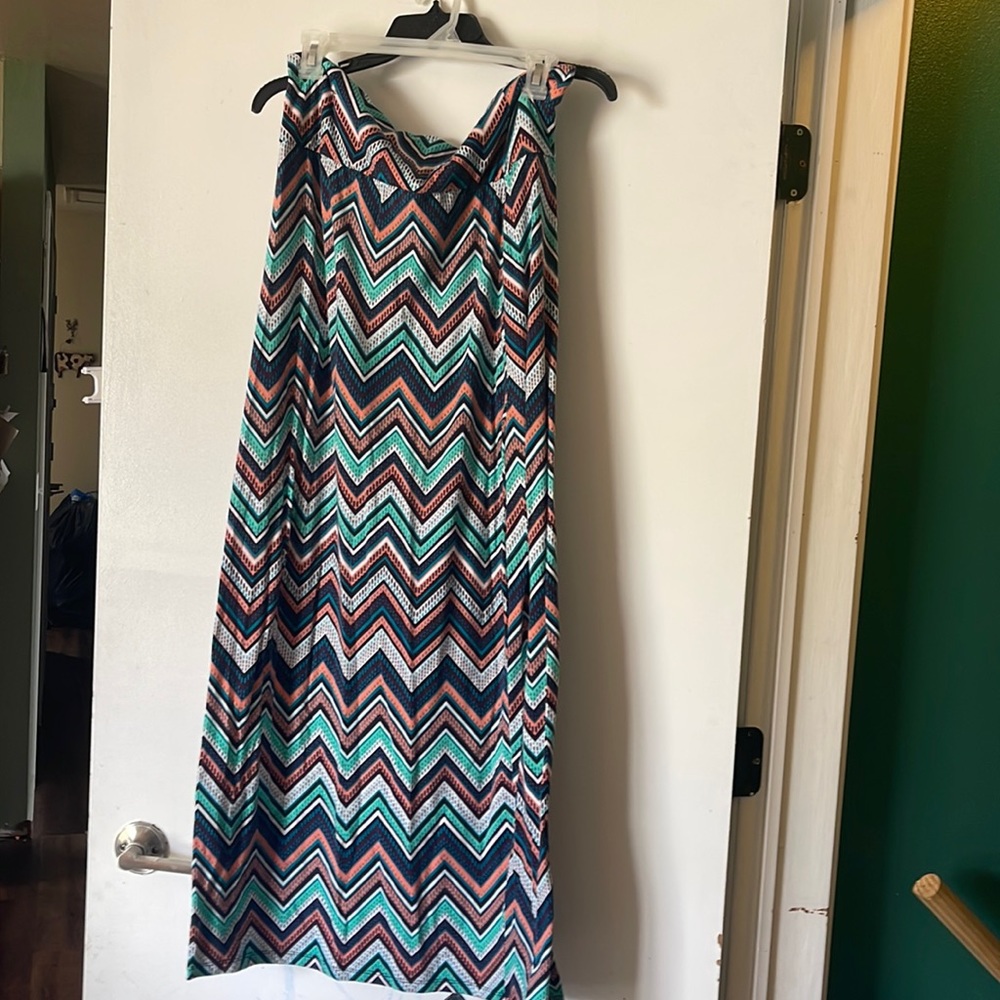 Chevron maxi skirt